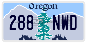 288NWD  license plate in OR