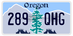 289QHG  license plate in OR