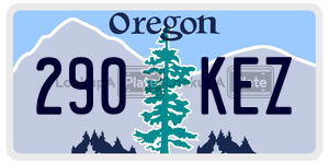 290KEZ license plate in Oregon