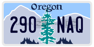 290NAQ license plate in Oregon