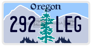 292LEG  license plate in OR