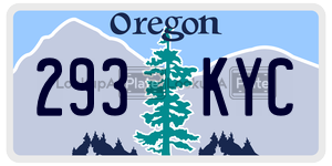 293KYC  license plate in OR