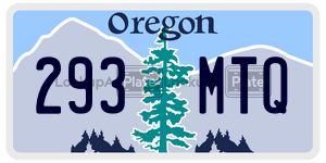 293MTQ  license plate in OR
