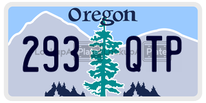 293QTP  license plate in OR