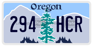 294HCR  license plate in OR