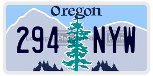 294NYW  license plate in OR