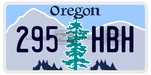 295HBH  license plate in OR