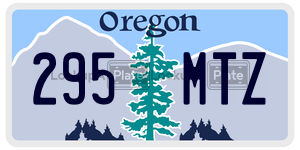 295MTZ  license plate in OR