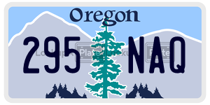 295NAQ  license plate in OR