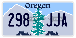 298JJA  license plate in OR