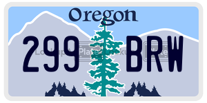 299BRW  license plate in OR