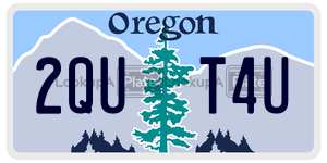 2QUT4U  license plate in OR