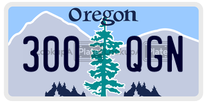 300QGN license plate in Oregon