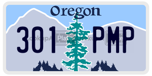 301PMP  license plate in OR
