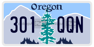 301QQN  license plate in OR