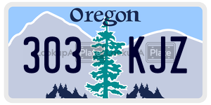 303KJZ  license plate in OR