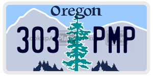 303PMP  license plate in OR