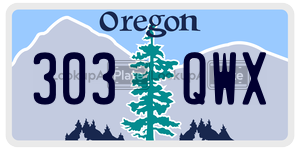 303QWX  license plate in OR