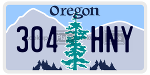 304HNY  license plate in OR