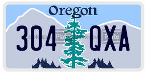 304QXA  license plate in OR