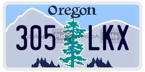 305LKX  license plate in OR