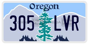 305LVR  license plate in OR