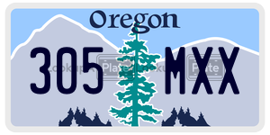 305MXX  license plate in OR