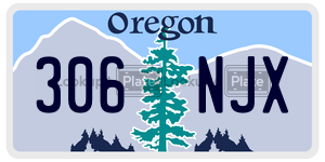 306NJX  license plate in OR