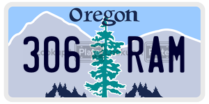 306RAM  license plate in OR