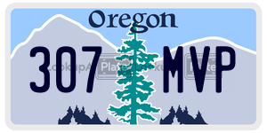 307MVP license plate in Oregon