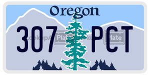 307PCT  license plate in OR
