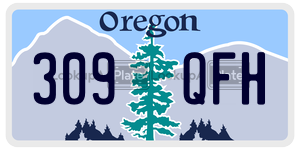 309QFH license plate in Oregon