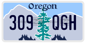 309QGH license plate in Oregon