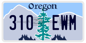 310EWM  license plate in OR