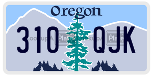 310QJK license plate in Oregon