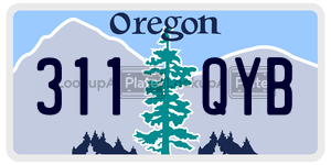 311QYB  license plate in OR