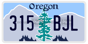 315BJL  license plate in OR