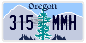 315MMH license plate in Oregon
