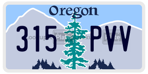 315PVV  license plate in OR