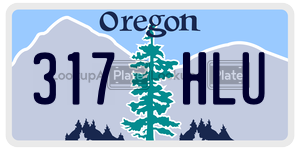 317HLU  license plate in OR