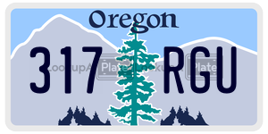 317RGU  license plate in OR