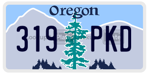 319PKD  license plate in OR
