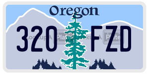320FZD  license plate in OR