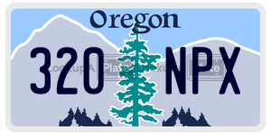 320NPX  license plate in OR