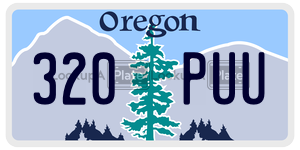 320PUU  license plate in OR
