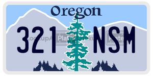 321NSM  license plate in OR