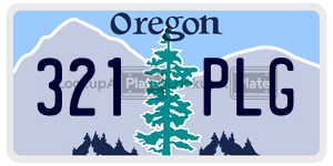 321PLG  license plate in OR