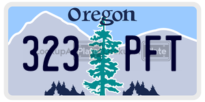 323PFT  license plate in OR