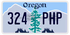 324PHP license plate in Oregon
