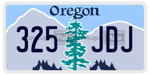 325JDJ  license plate in OR